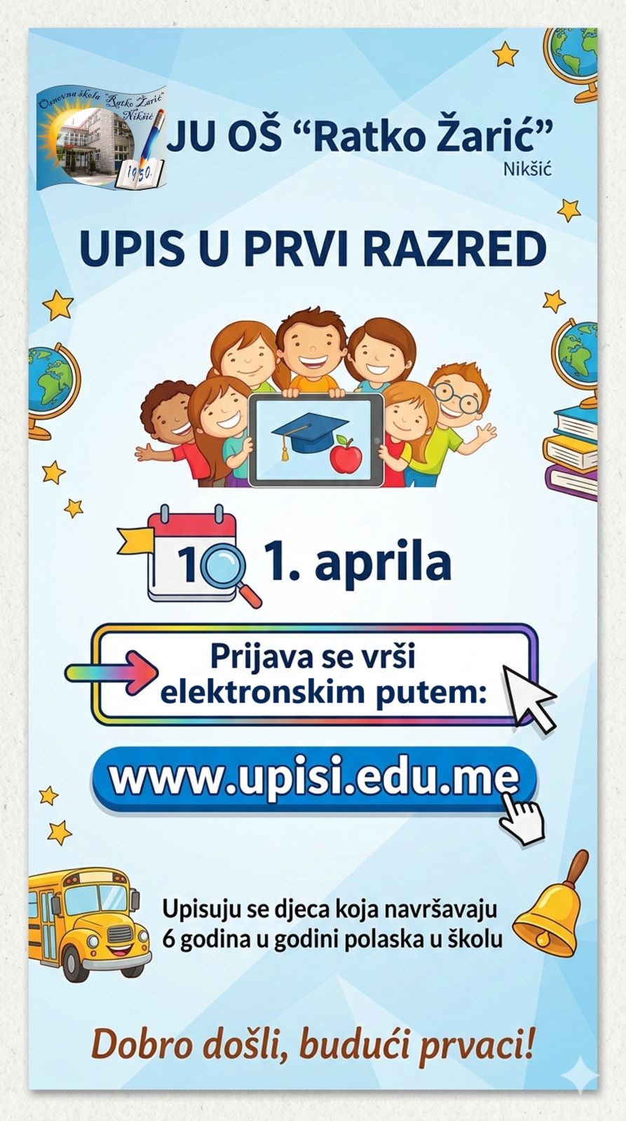 Upis u 1. razred 2026 27